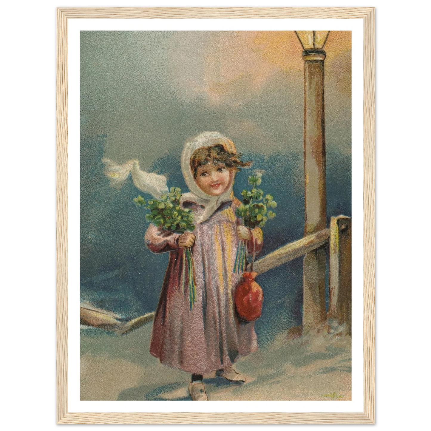 The Lantern's Gentle Glow - Framed Poster - 30x40 cm / 12x16″ - Black frame