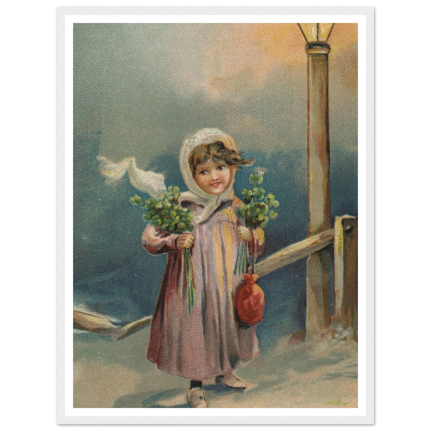 The Lantern's Gentle Glow - Framed Poster - 30x40 cm / 12x16″ - Black frame