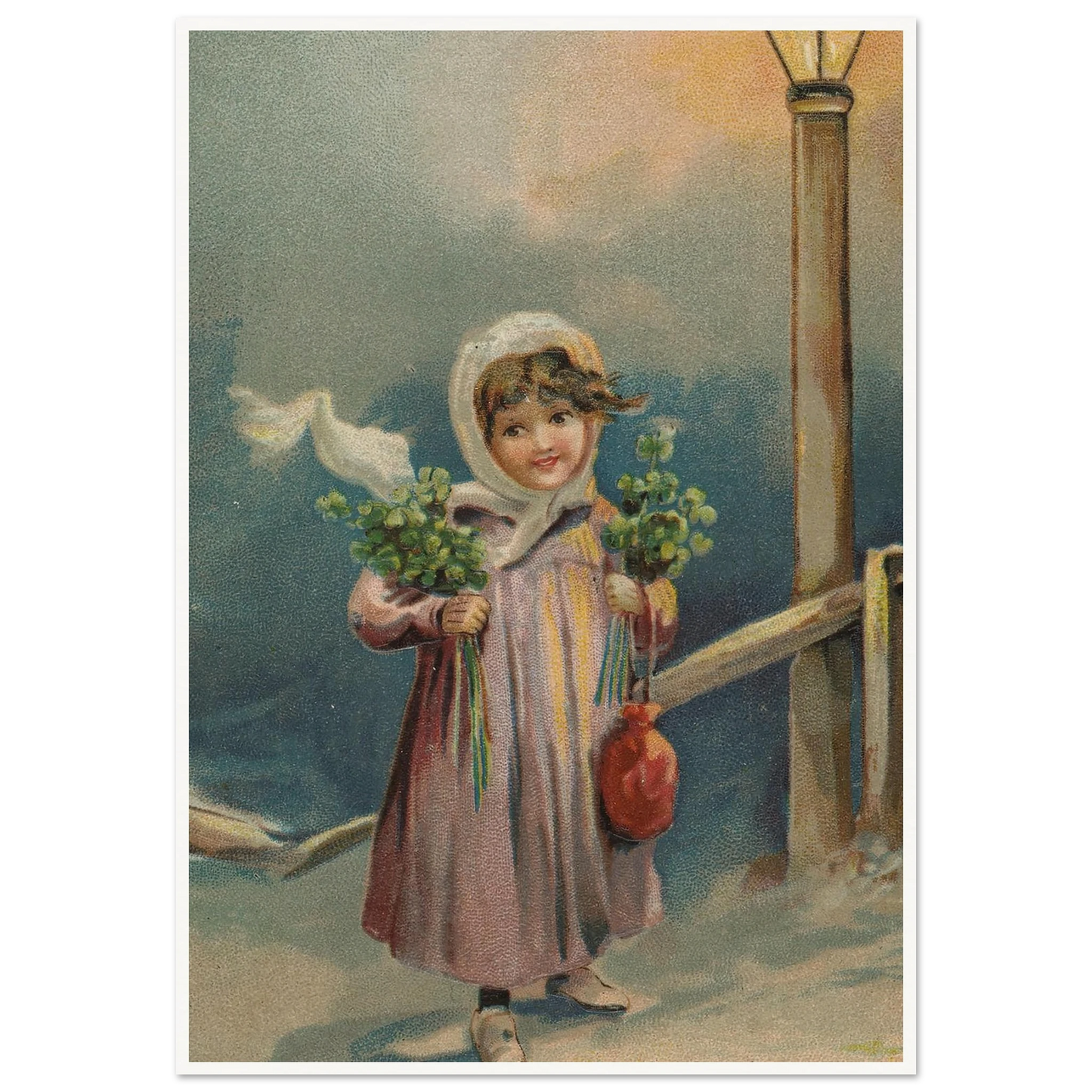 The Lantern's Gentle Glow - Framed Poster - 30x40 cm / 12x16″ - Black frame