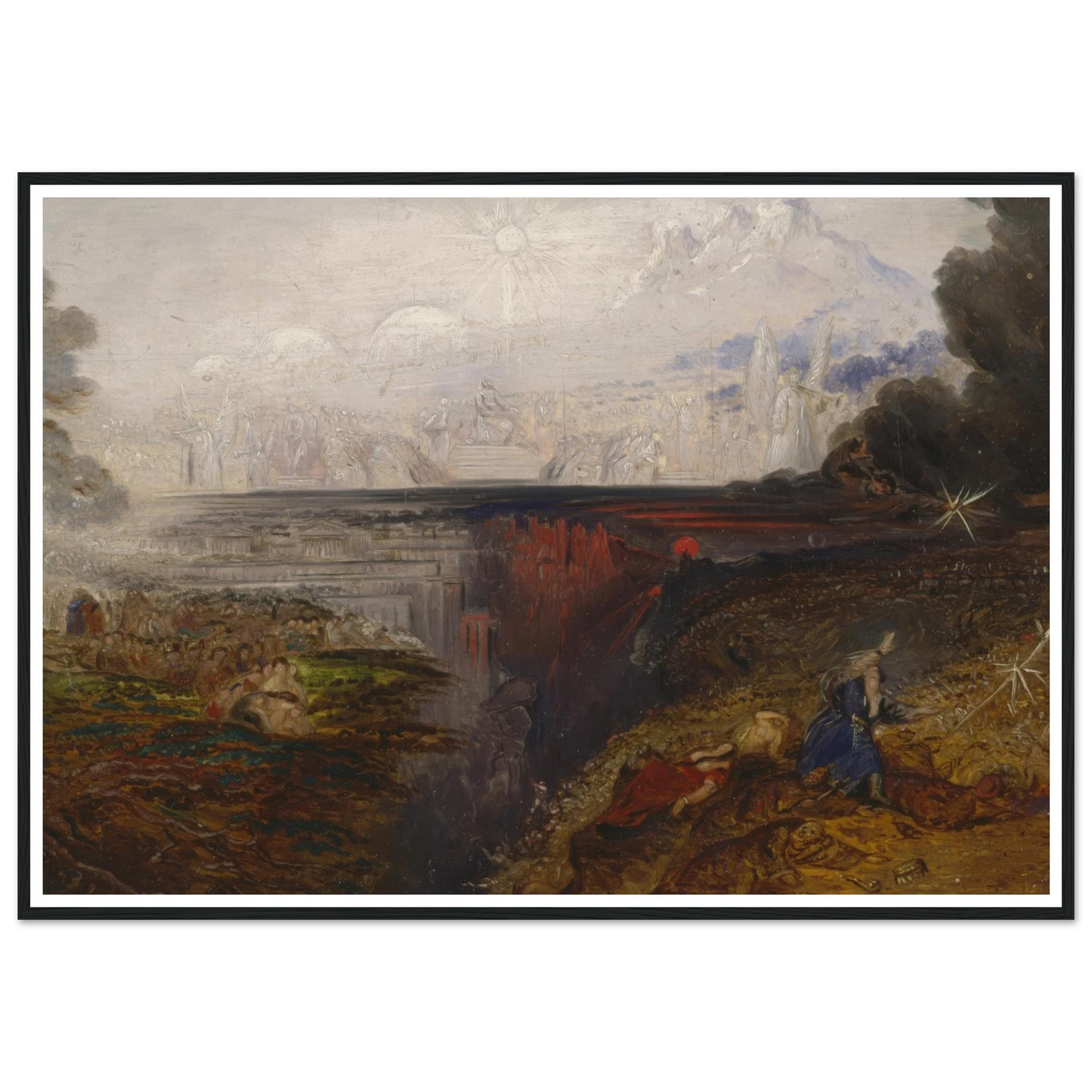 The Last Judgement (study) (1851 - 1853) Art Print | John Martin - Framed Poster - 30x40 cm / 12x16″ - Black frame