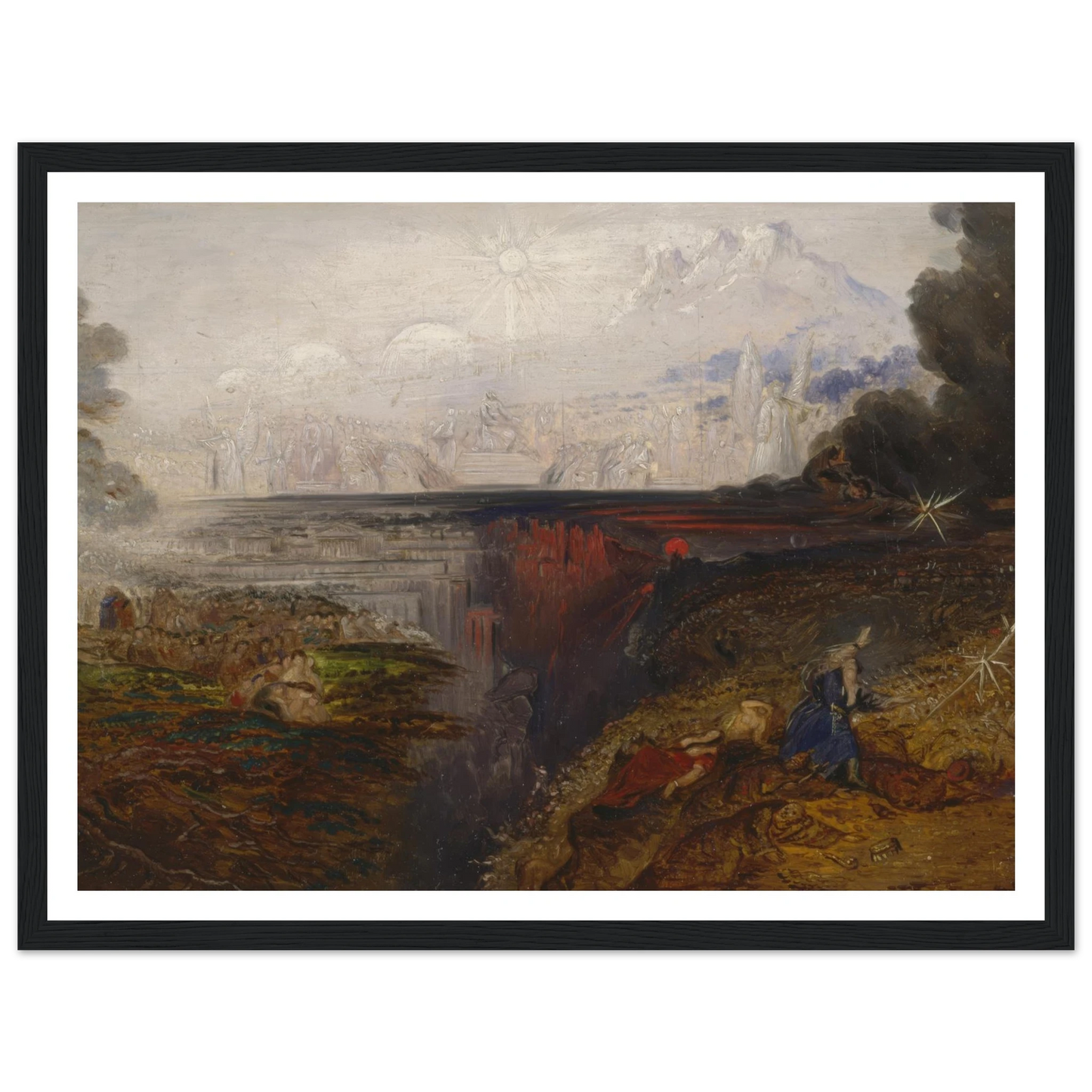 The Last Judgement (study) (1851 - 1853) Art Print | John Martin - Framed Poster - 30x40 cm / 12x16″ - Black frame