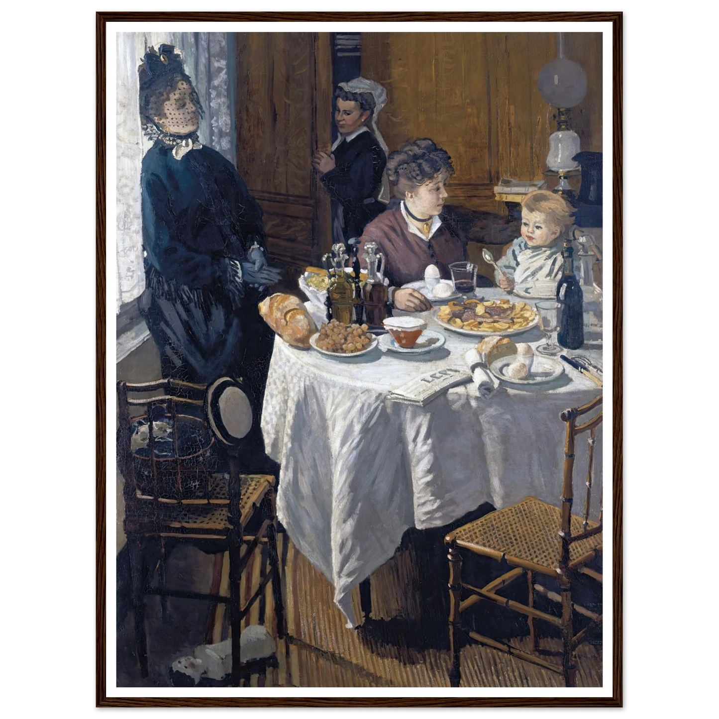 The Luncheon (1868 – 1869) Art Print | Claude Monet - Framed Poster - 30x40 cm / 12x16″ - Black frame