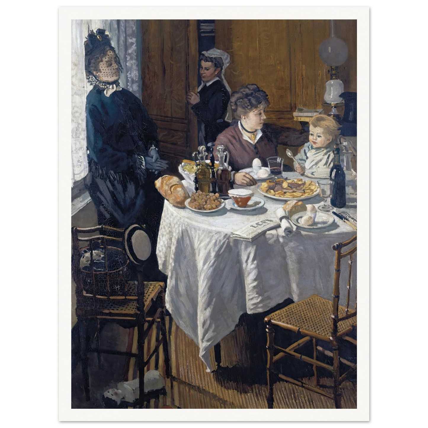 The Luncheon (1868 – 1869) Art Print | Claude Monet - Framed Poster - 30x40 cm / 12x16″ - Black frame