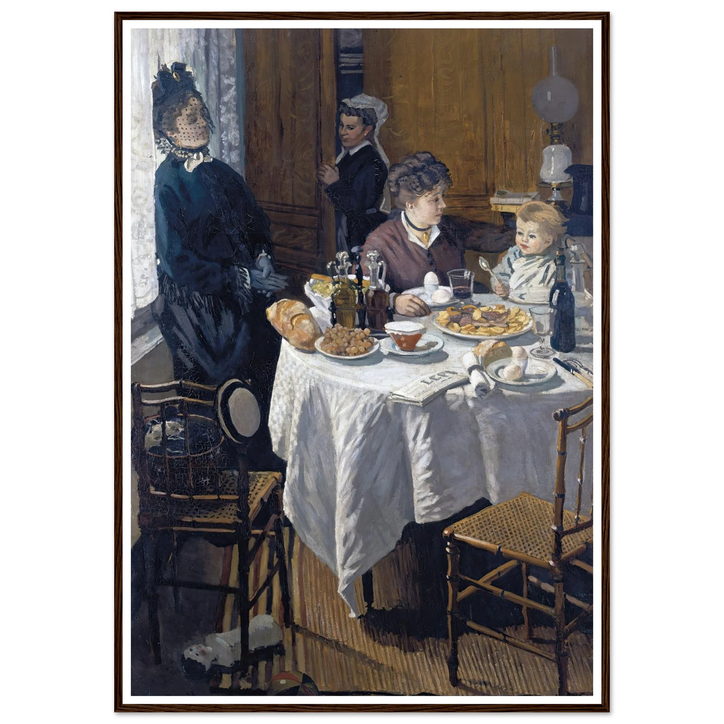 The Luncheon (1868 – 1869) Art Print | Claude Monet - Framed Poster - 30x40 cm / 12x16″ - Black frame