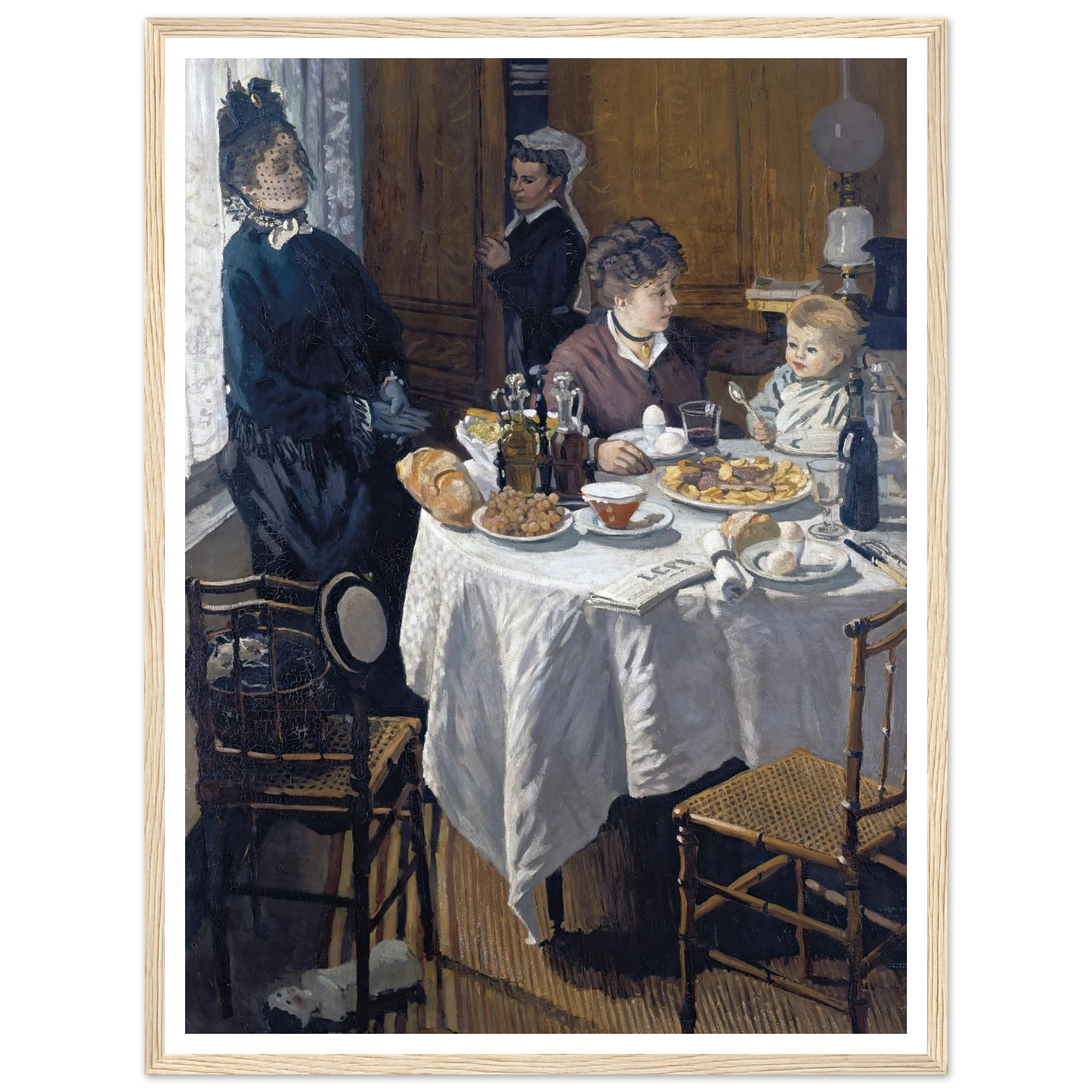 The Luncheon (1868 – 1869) Art Print | Claude Monet - Framed Poster - 30x40 cm / 12x16″ - Black frame