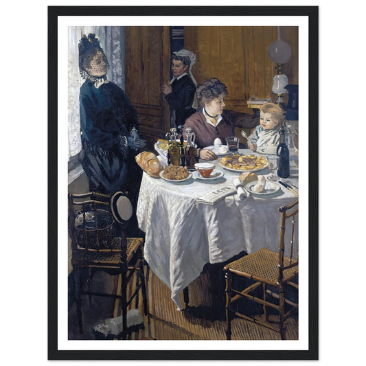The Luncheon (1868 – 1869) Art Print | Claude Monet - Framed Poster - 30x40 cm / 12x16″ - Black frame