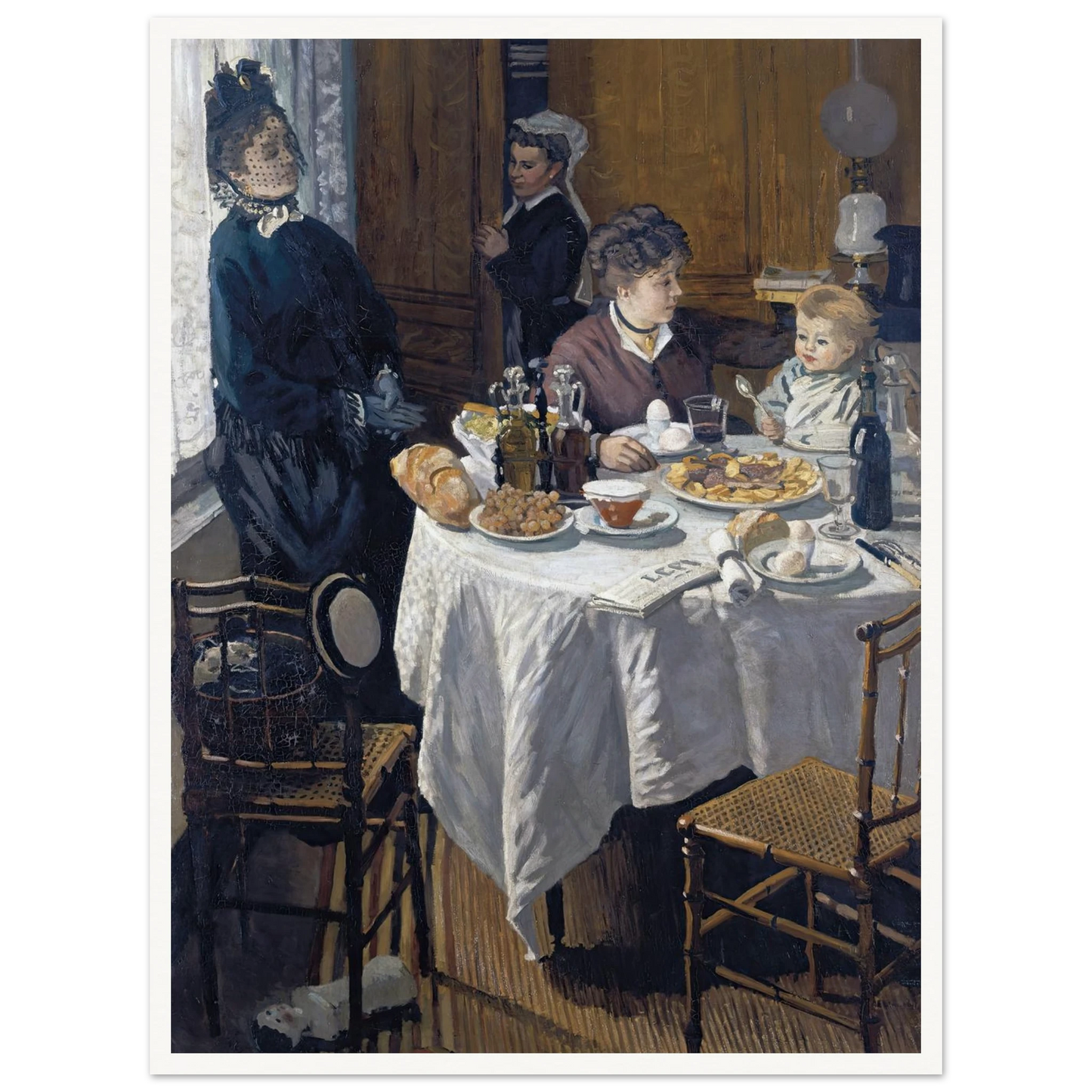 The Luncheon (1868 – 1869) Art Print | Claude Monet - Framed Poster - 30x40 cm / 12x16″ - Black frame