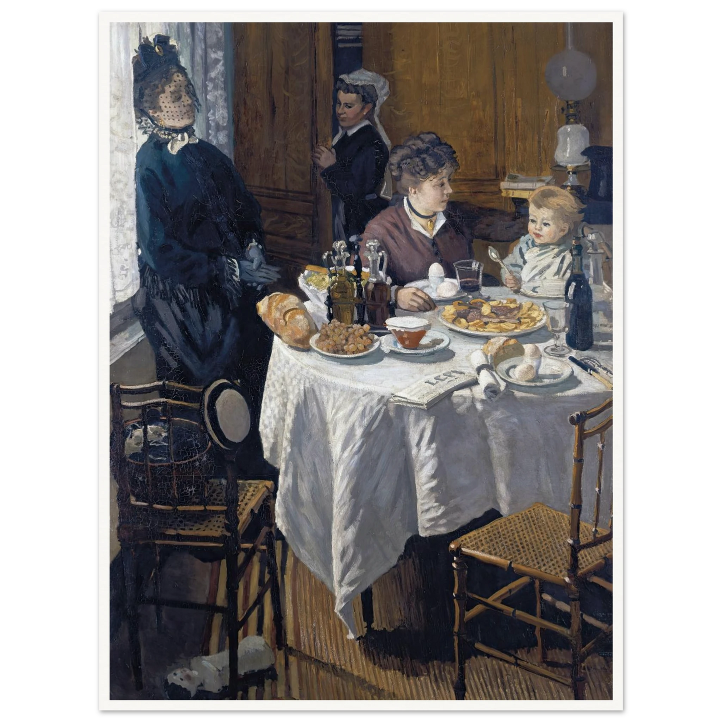 The Luncheon (1868 – 1869) Art Print | Claude Monet - Framed Poster - 30x40 cm / 12x16″ - Black frame