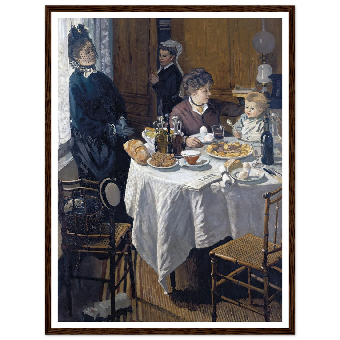 The Luncheon (1868 – 1869) Art Print | Claude Monet - Framed Poster - 30x40 cm / 12x16″ - Black frame