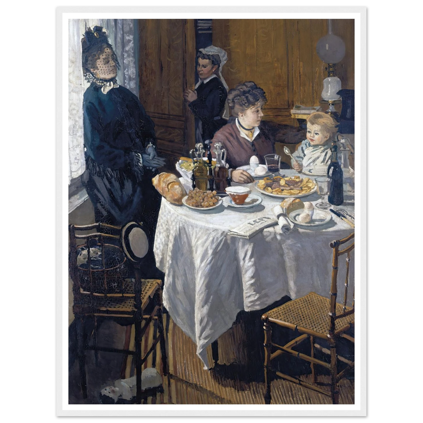 The Luncheon (1868 – 1869) Art Print | Claude Monet - Framed Poster - 30x40 cm / 12x16″ - Black frame