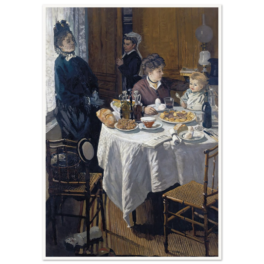 The Luncheon (1868 – 1869) Art Print | Claude Monet - Framed Poster - 30x40 cm / 12x16″ - Black frame