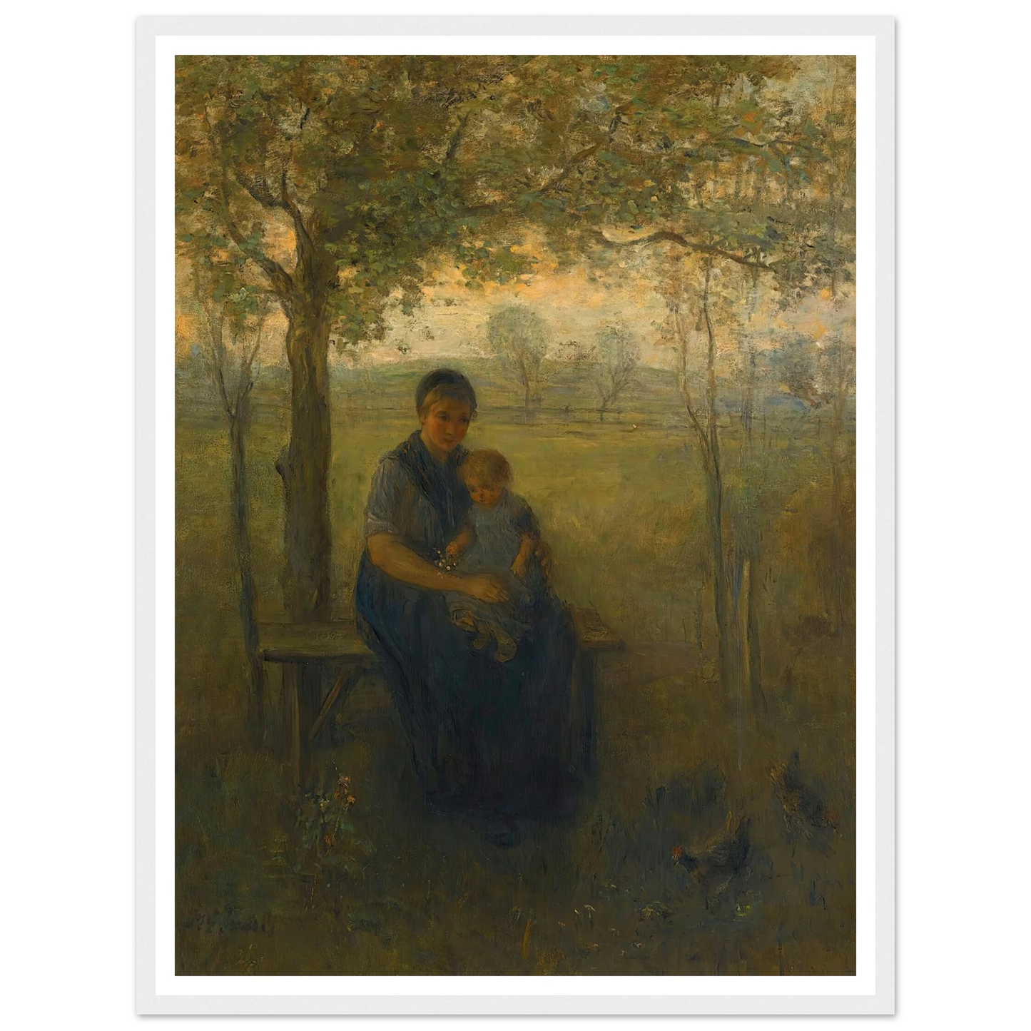 The Madonna Of Drenthe Art Print | Jozef Israels - Framed Poster - 30x40 cm / 12x16″ - Black frame