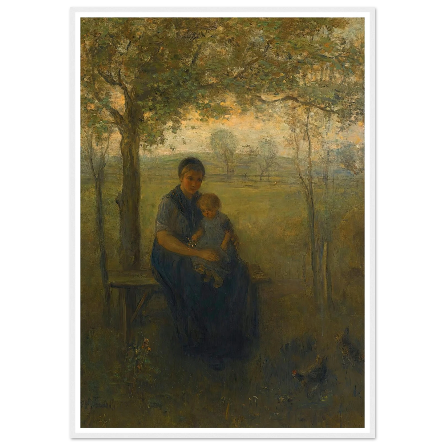 The Madonna Of Drenthe Art Print | Jozef Israels - Framed Poster - 30x40 cm / 12x16″ - Black frame