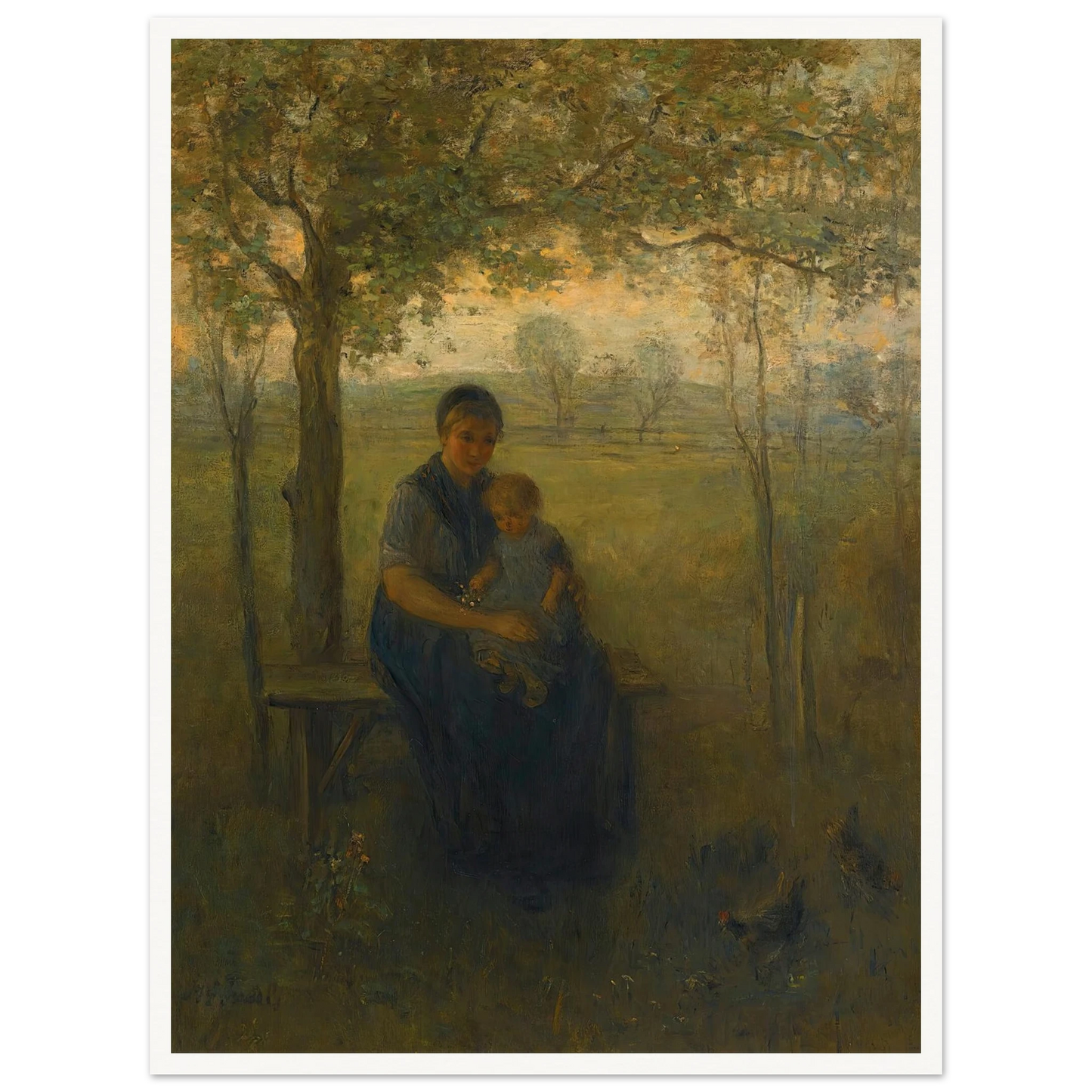 The Madonna Of Drenthe Art Print | Jozef Israels - Framed Poster - 30x40 cm / 12x16″ - Black frame