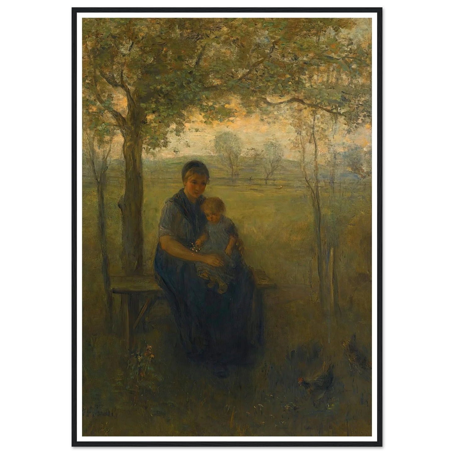 The Madonna Of Drenthe Art Print | Jozef Israels - Framed Poster - 30x40 cm / 12x16″ - Black frame