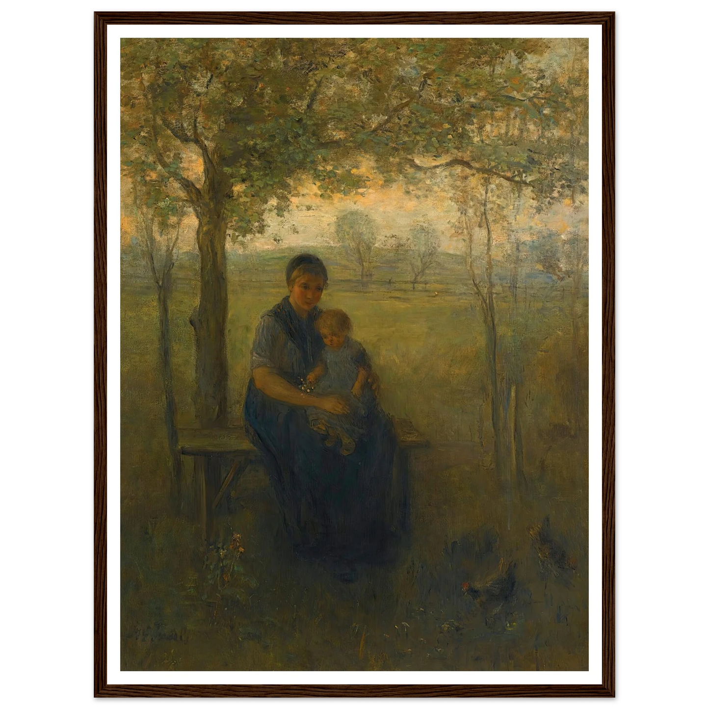 The Madonna Of Drenthe Art Print | Jozef Israels - Framed Poster - 30x40 cm / 12x16″ - Black frame