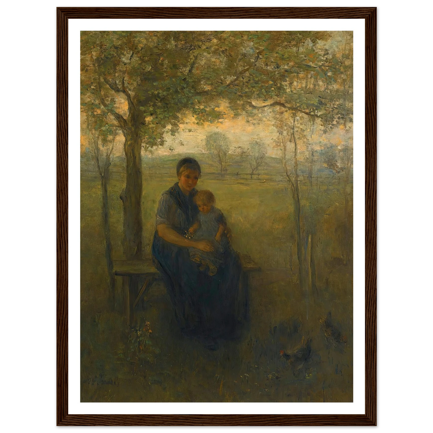 The Madonna Of Drenthe Art Print | Jozef Israels - Framed Poster - 30x40 cm / 12x16″ - Black frame