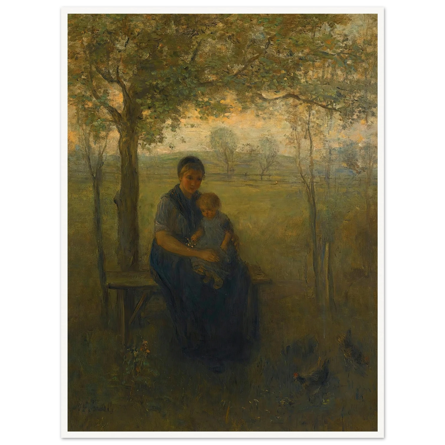 The Madonna Of Drenthe Art Print | Jozef Israels - Framed Poster - 30x40 cm / 12x16″ - Black frame