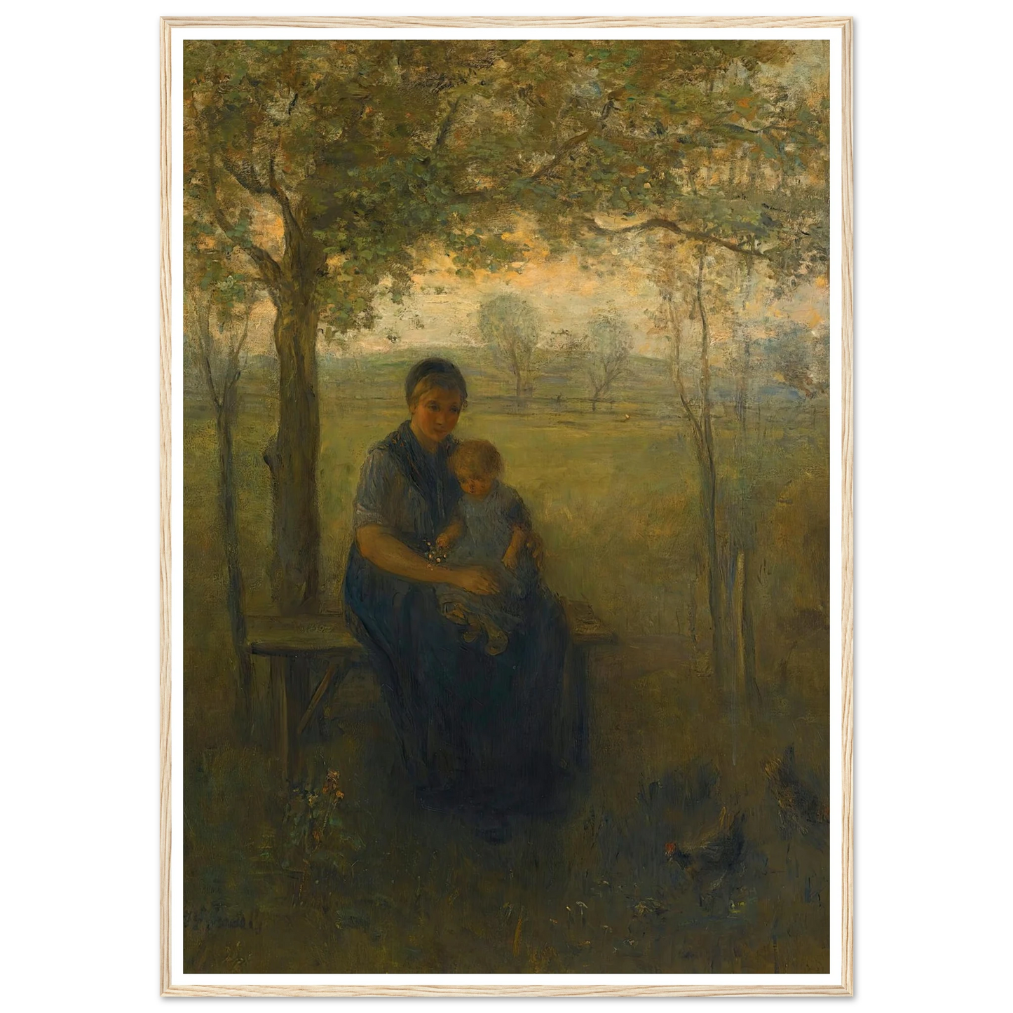 The Madonna Of Drenthe Art Print | Jozef Israels - Framed Poster - 30x40 cm / 12x16″ - Black frame