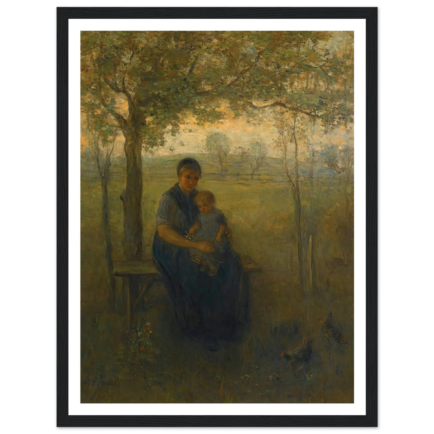 The Madonna Of Drenthe Art Print | Jozef Israels - Framed Poster - 30x40 cm / 12x16″ - Black frame