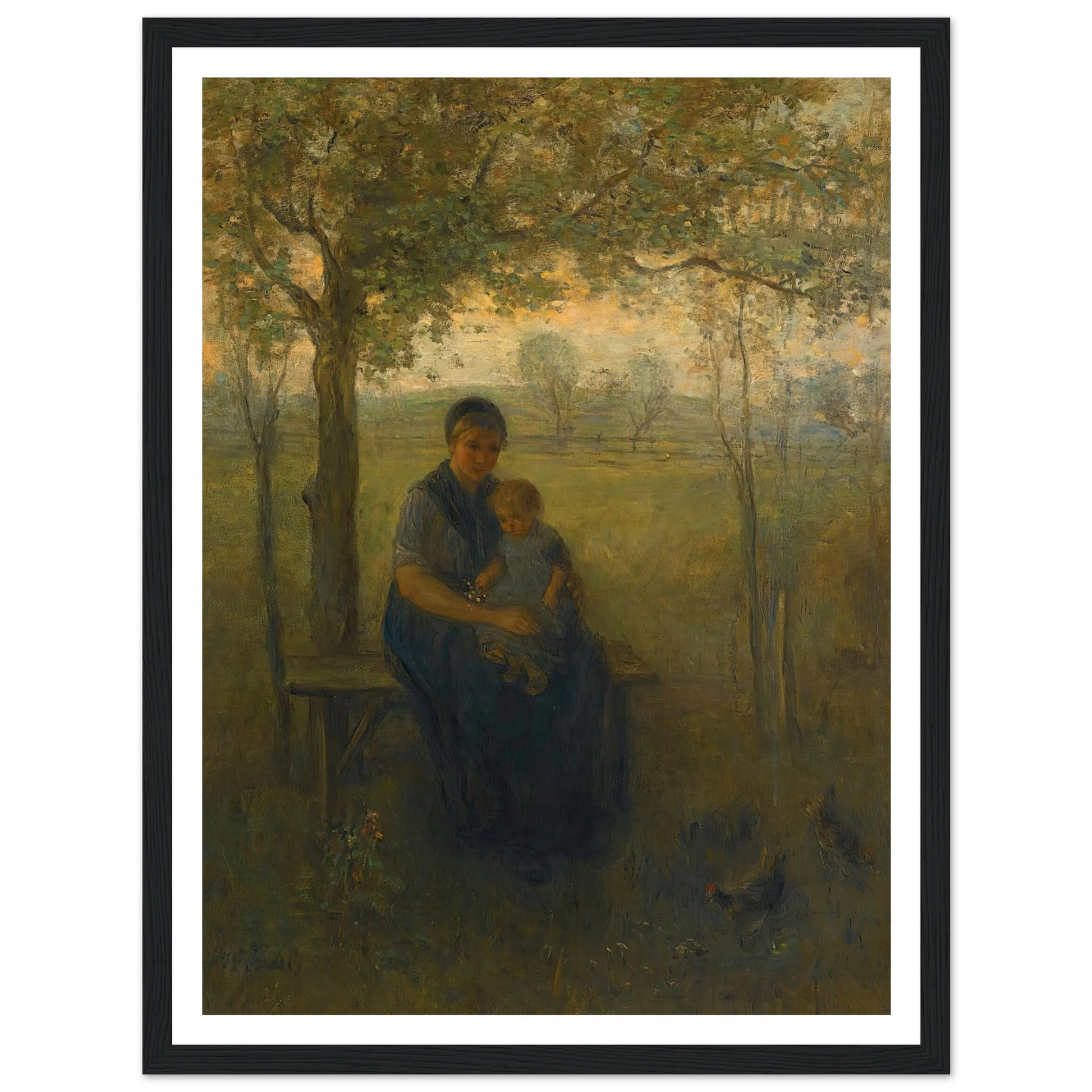 The Madonna Of Drenthe Art Print | Jozef Israels - Framed Poster - 30x40 cm / 12x16″ - Black frame