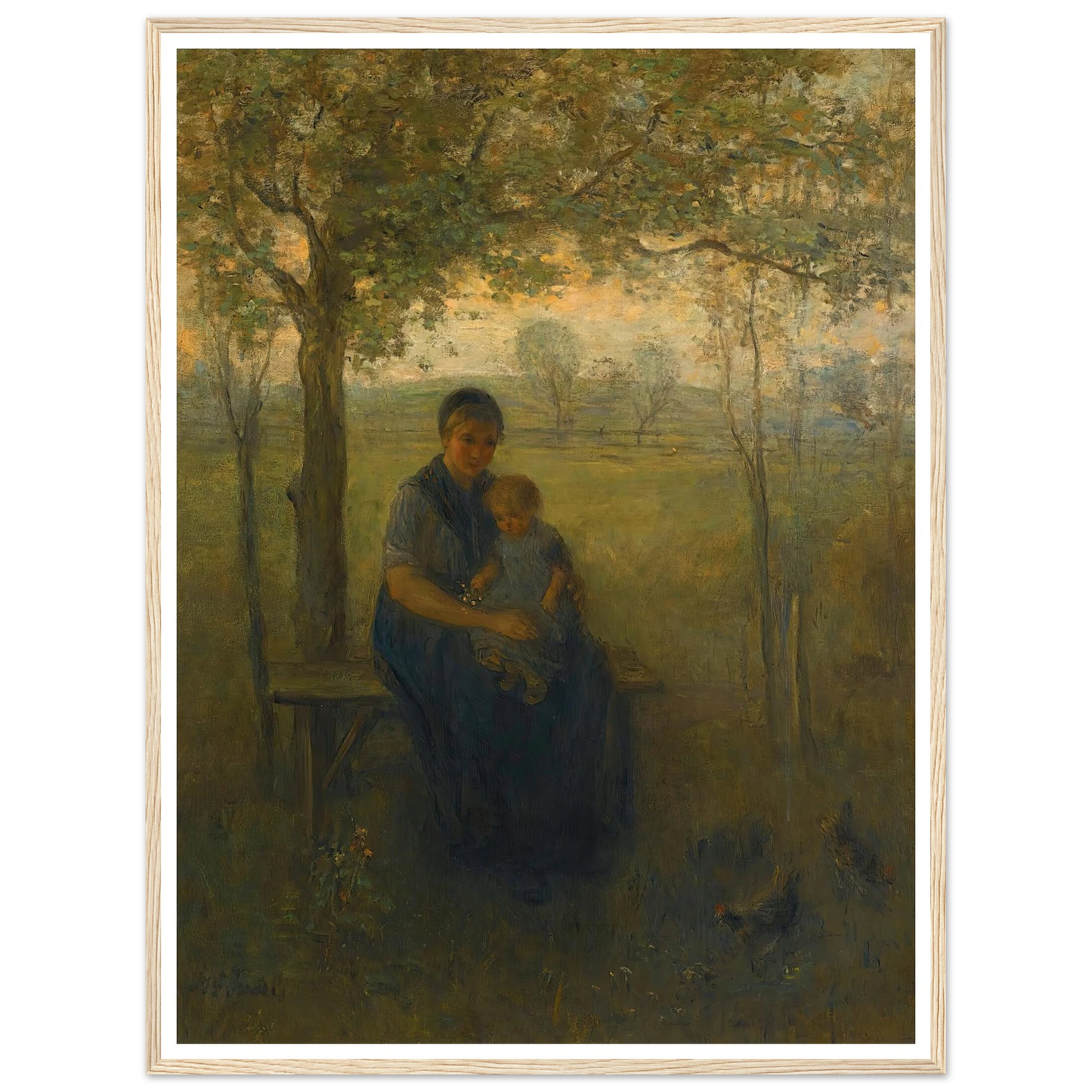 The Madonna Of Drenthe Art Print | Jozef Israels - Framed Poster - 30x40 cm / 12x16″ - Black frame