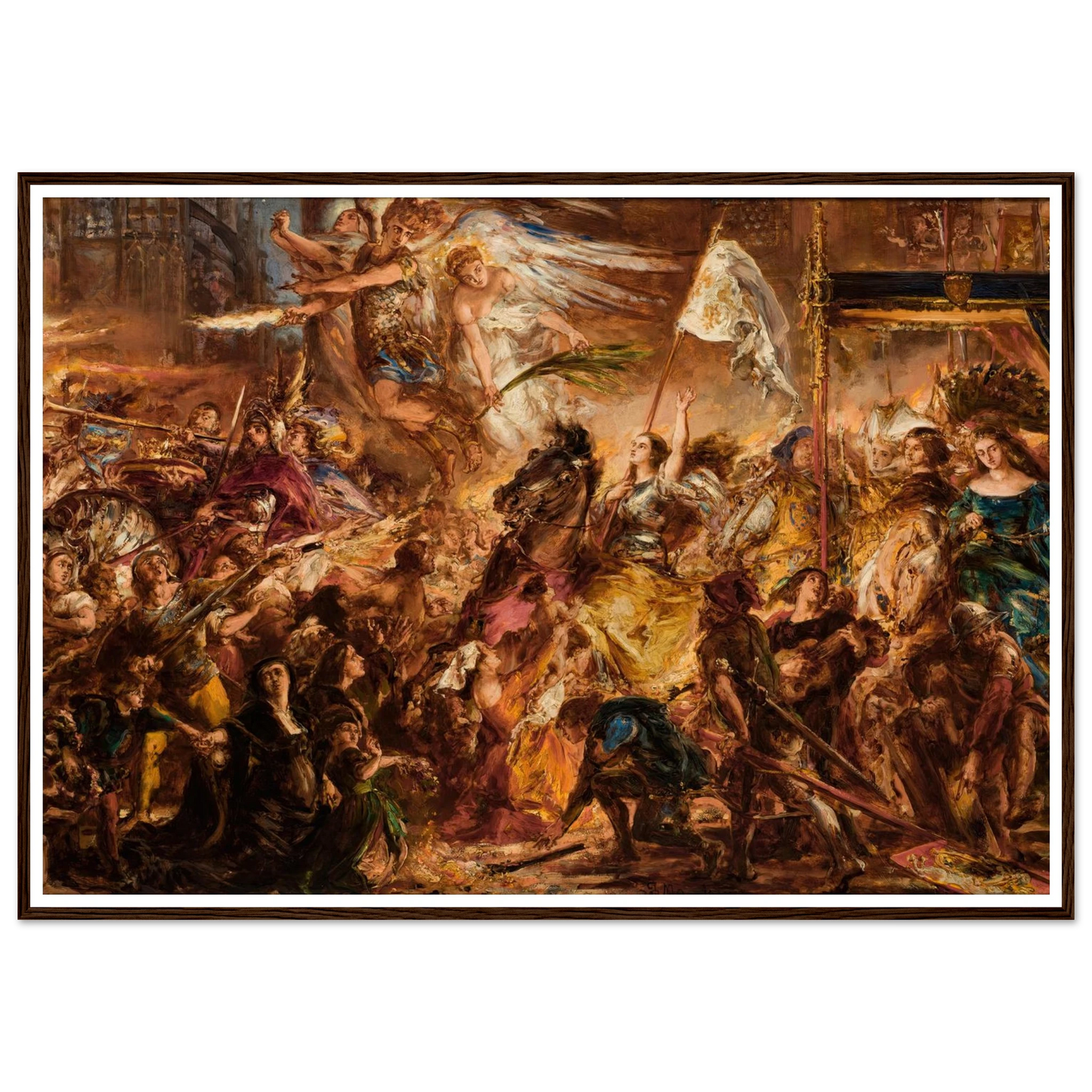 The Maid of Orleans (1883) Art Print | Jan Matejko - Framed Poster - 30x40 cm / 12x16″ - Black frame