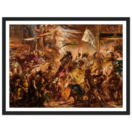 The Maid of Orleans (1883) Art Print | Jan Matejko - Framed Poster - 30x40 cm / 12x16″ - Black frame