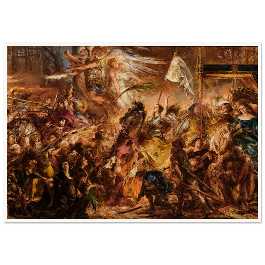 The Maid of Orleans (1883) Art Print | Jan Matejko - Framed Poster - 30x40 cm / 12x16″ - Black frame