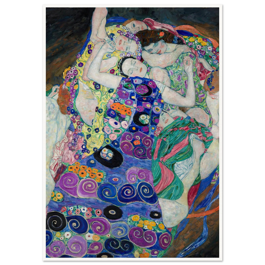 The Maiden (1913) Art Print | Gustav Klimt - Framed Poster - 30x40 cm / 12x16″ - Black frame
