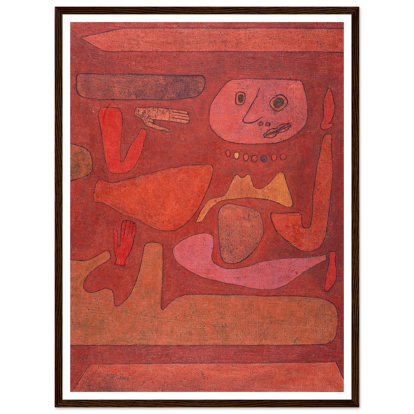 The Man of Confusion (1939) Art Print | Paul Klee - Framed Poster - 30x40 cm / 12x16″ - Black frame