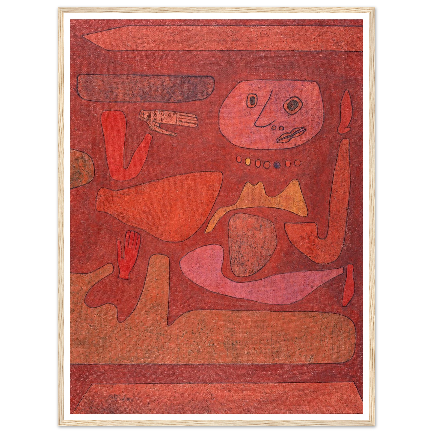 The Man of Confusion (1939) Art Print | Paul Klee - Framed Poster - 30x40 cm / 12x16″ - Black frame