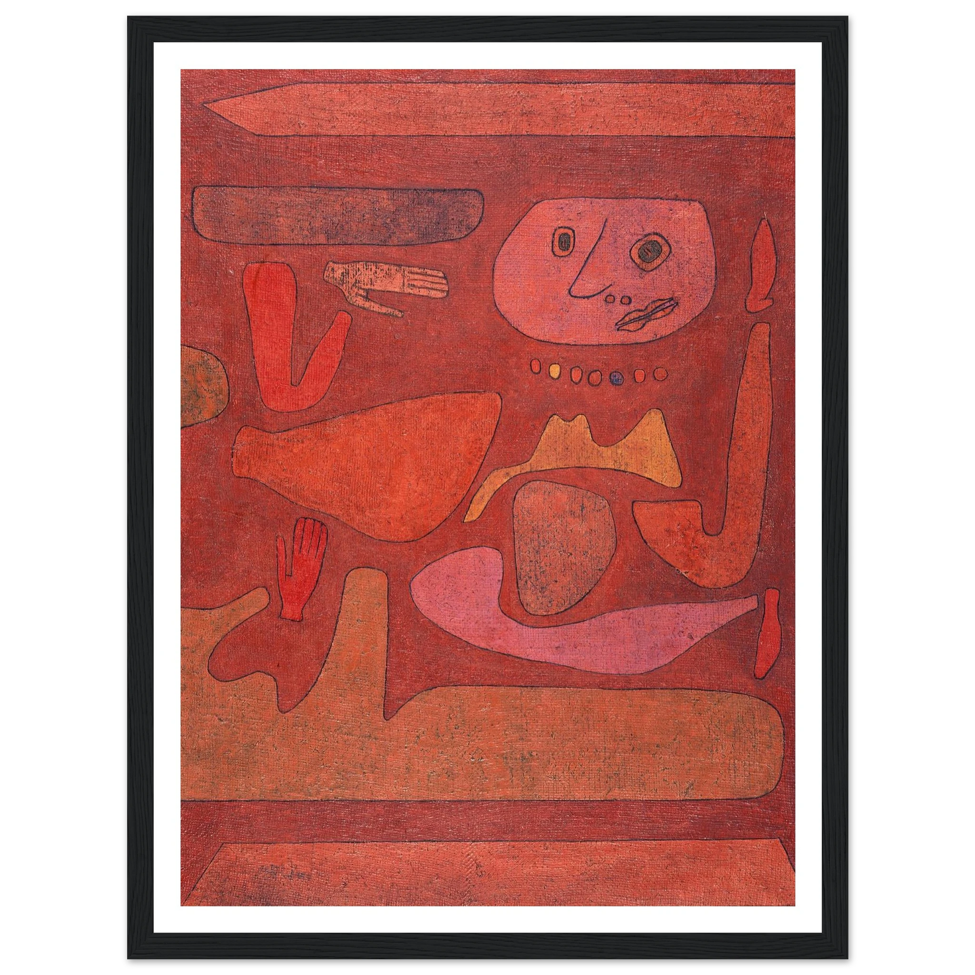 The Man of Confusion (1939) Art Print | Paul Klee - Framed Poster - 30x40 cm / 12x16″ - Black frame