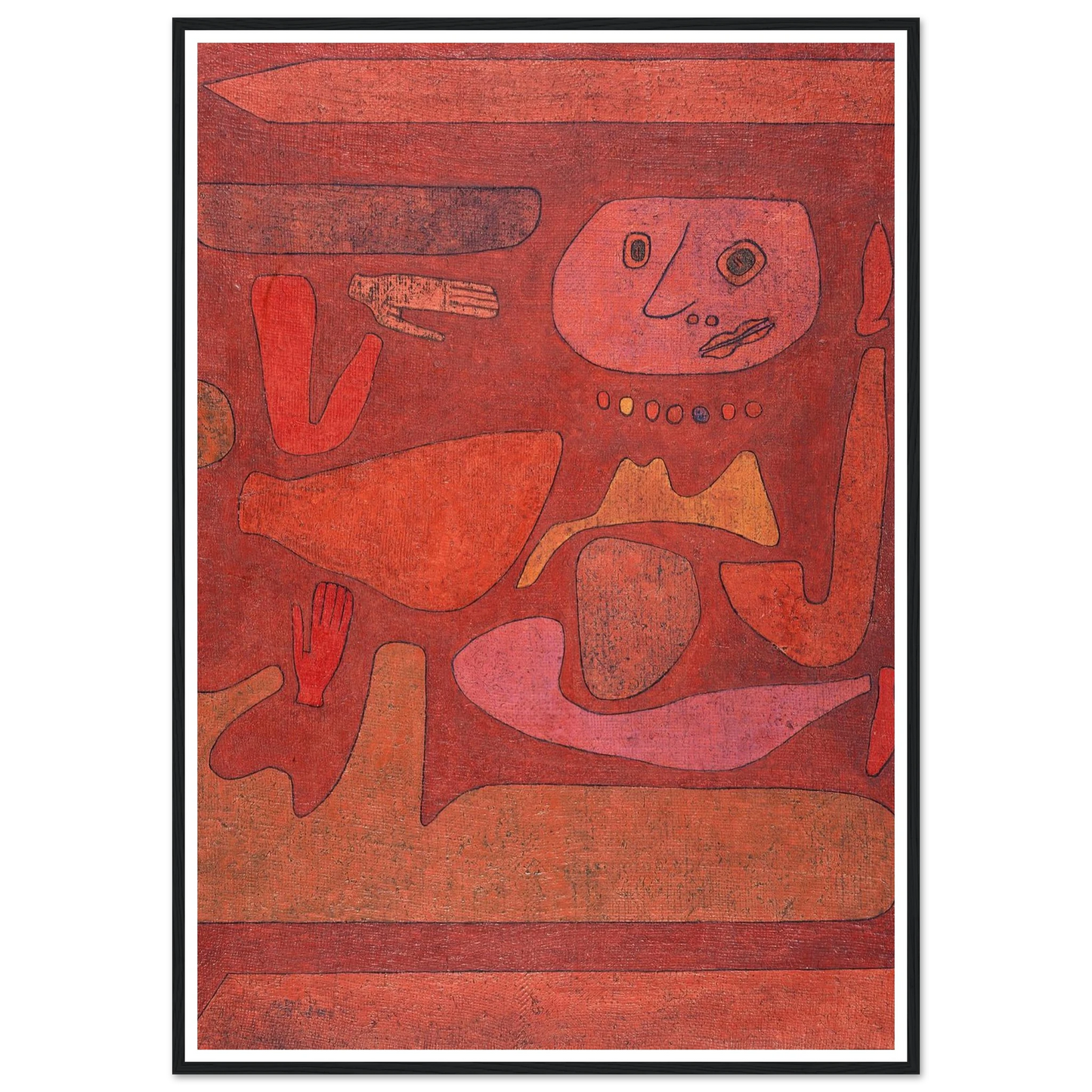 The Man of Confusion (1939) Art Print | Paul Klee - Framed Poster - 30x40 cm / 12x16″ - Black frame