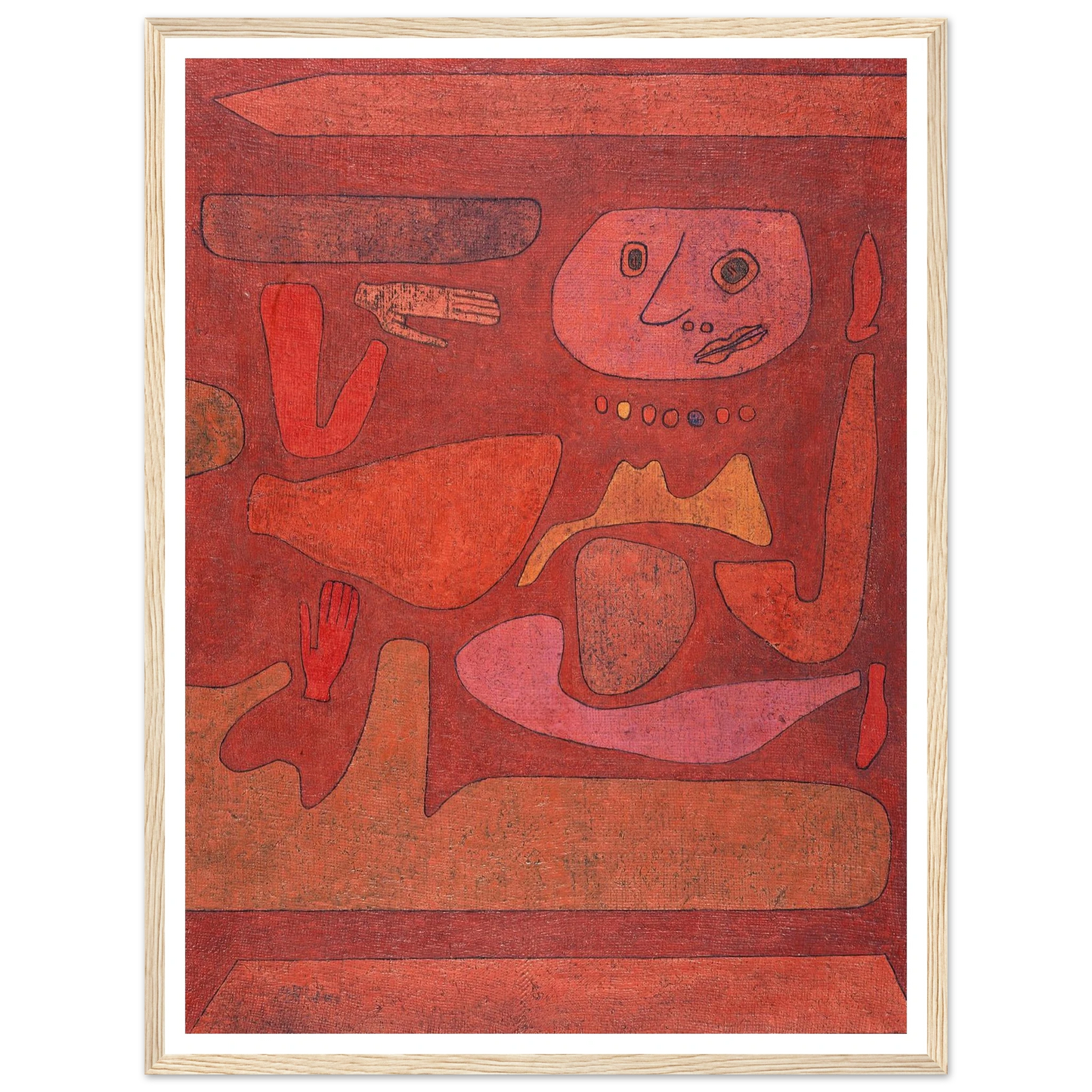 The Man of Confusion (1939) Art Print | Paul Klee - Framed Poster - 30x40 cm / 12x16″ - Black frame