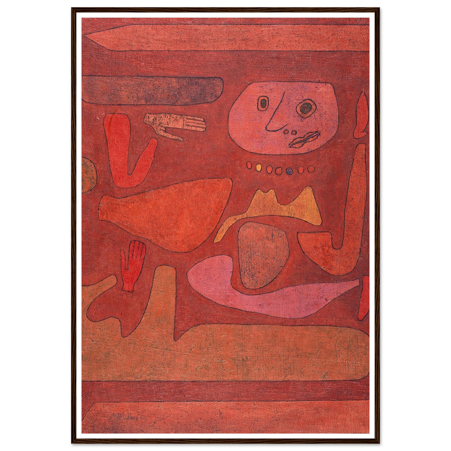 The Man of Confusion (1939) Art Print | Paul Klee - Framed Poster - 30x40 cm / 12x16″ - Black frame