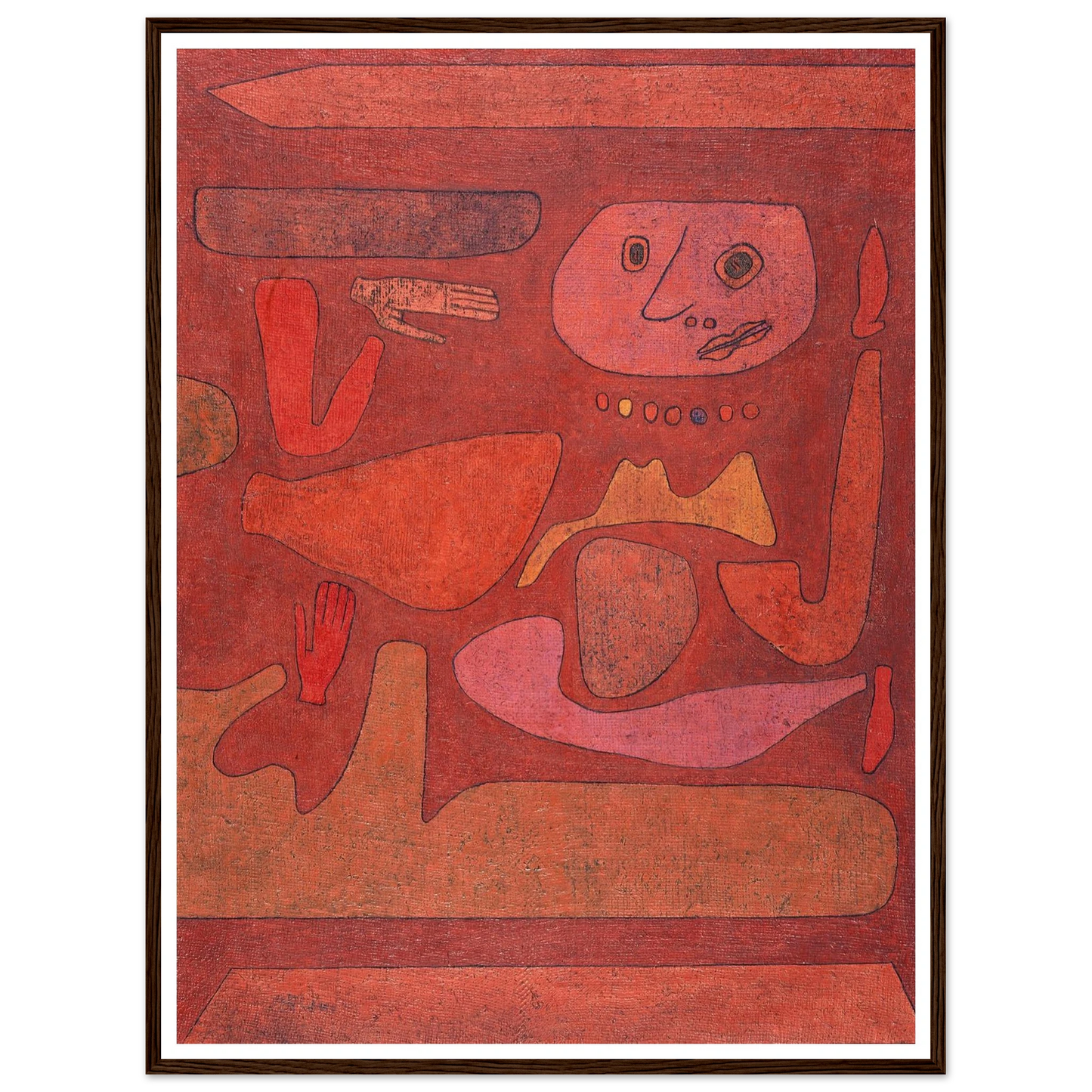 The Man of Confusion (1939) Art Print | Paul Klee - Framed Poster - 30x40 cm / 12x16″ - Black frame
