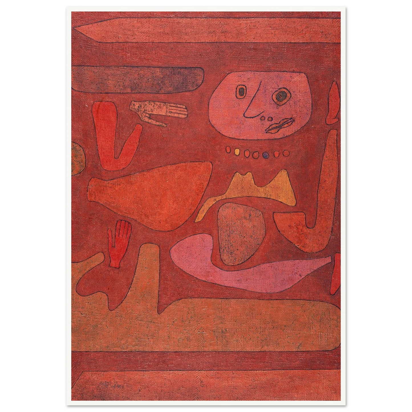 The Man of Confusion (1939) Art Print | Paul Klee - Framed Poster - 30x40 cm / 12x16″ - Black frame