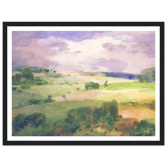 The Maryland Fields (1929) Art Print | William Henry Holmes - Framed Poster - 30x40 cm / 12x16″ - Black frame