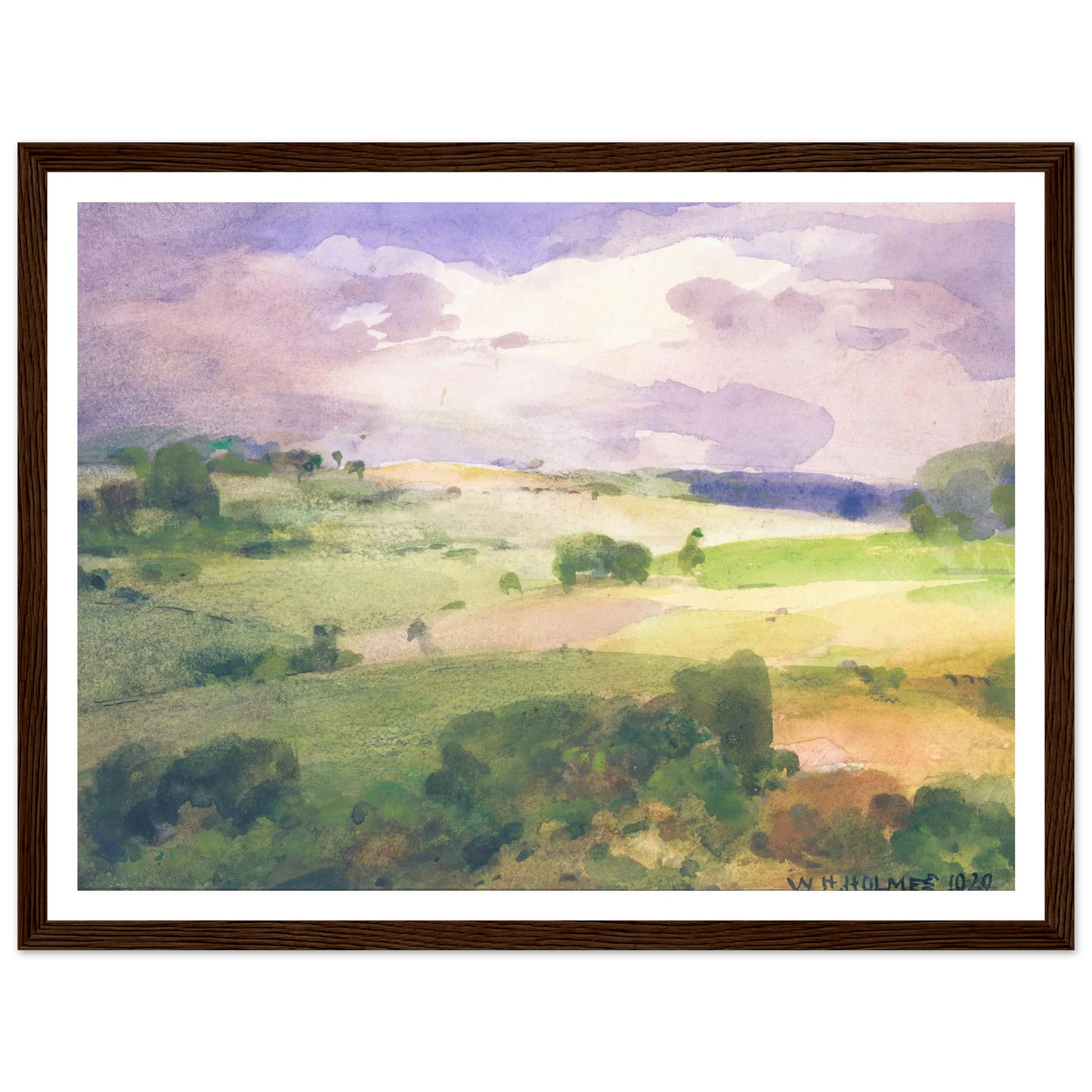 The Maryland Fields (1929) Art Print | William Henry Holmes - Framed Poster - 30x40 cm / 12x16″ - Black frame