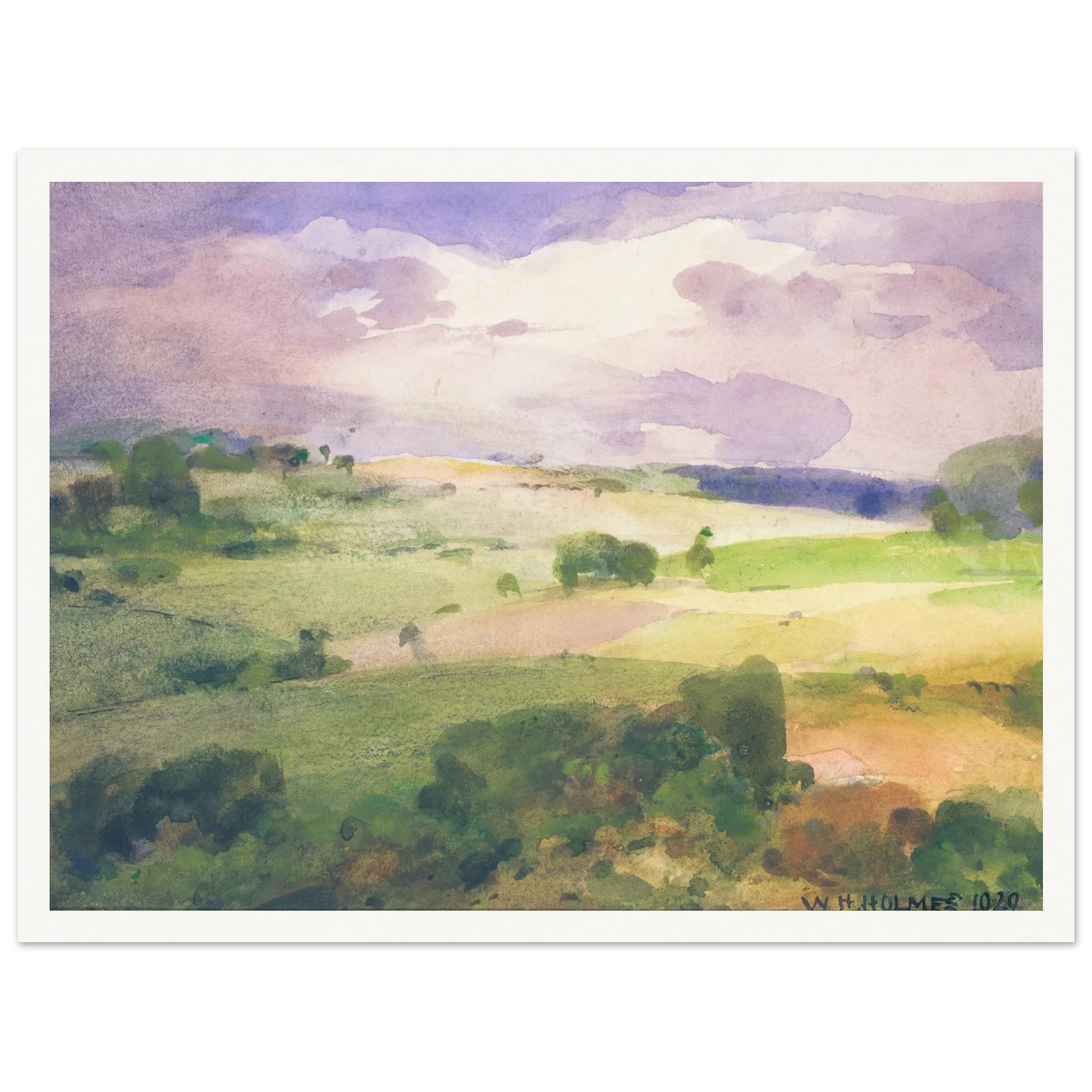 The Maryland Fields (1929) Art Print | William Henry Holmes - Framed Poster - 30x40 cm / 12x16″ - Black frame
