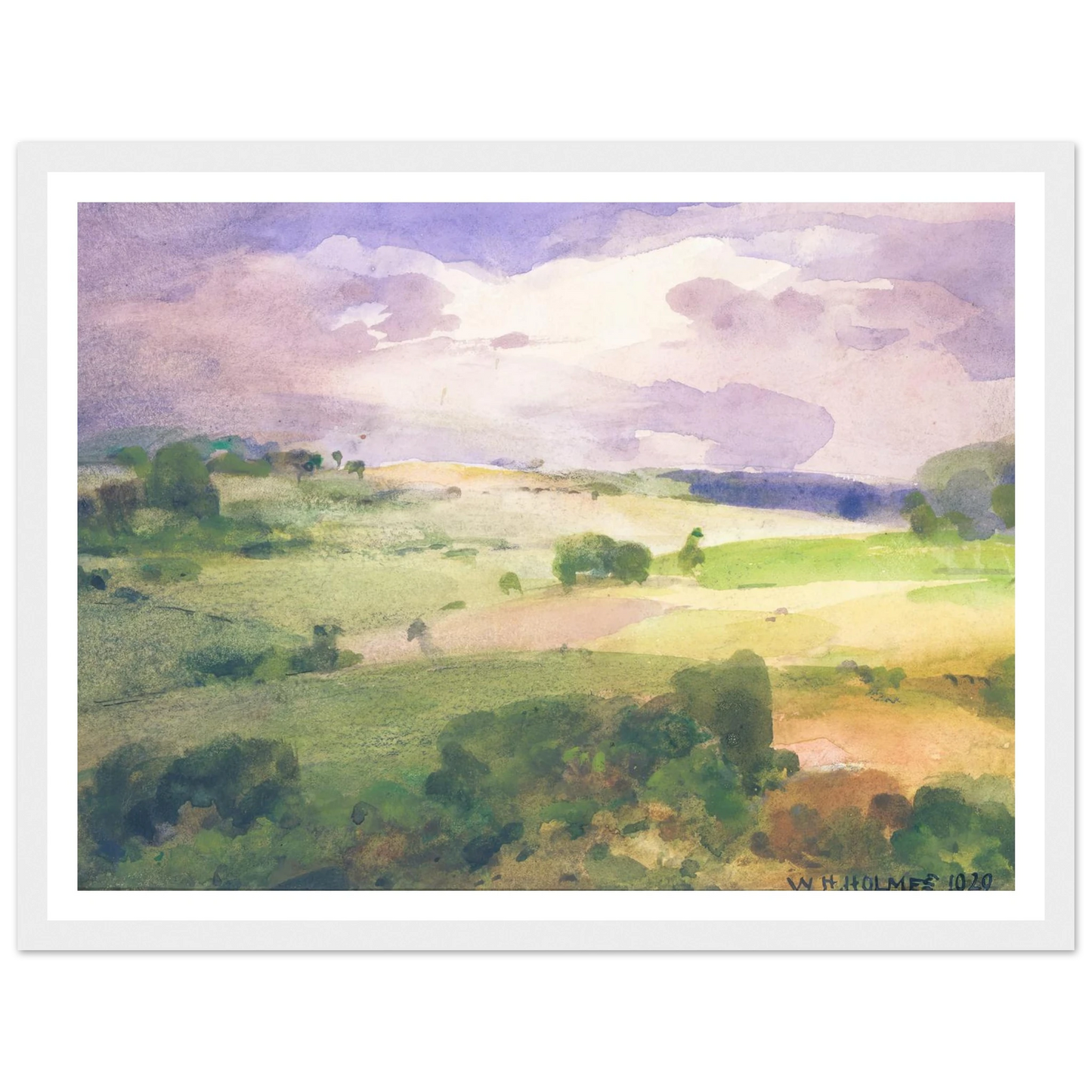 The Maryland Fields (1929) Art Print | William Henry Holmes - Framed Poster - 30x40 cm / 12x16″ - Black frame