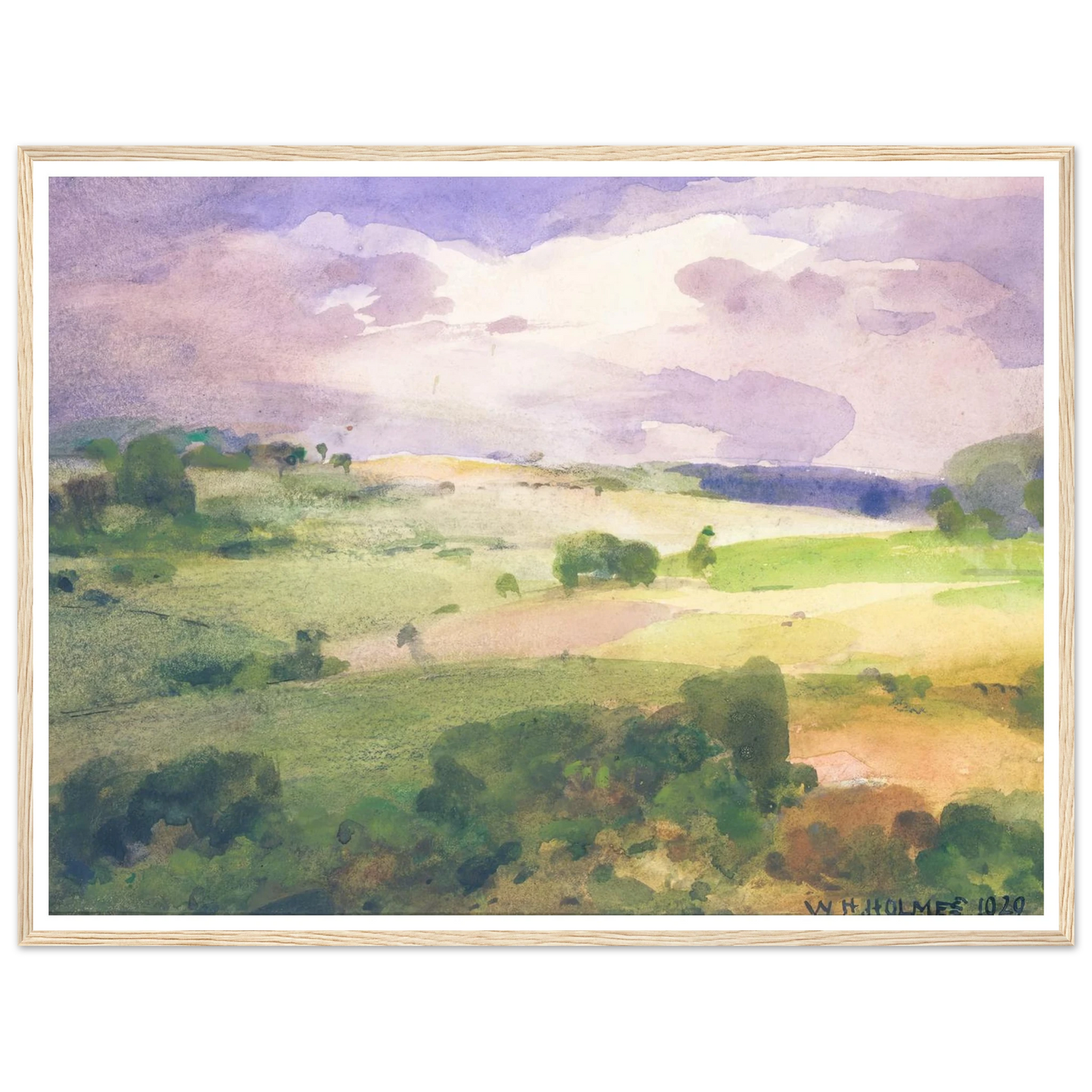 The Maryland Fields (1929) Art Print | William Henry Holmes - Framed Poster - 30x40 cm / 12x16″ - Black frame