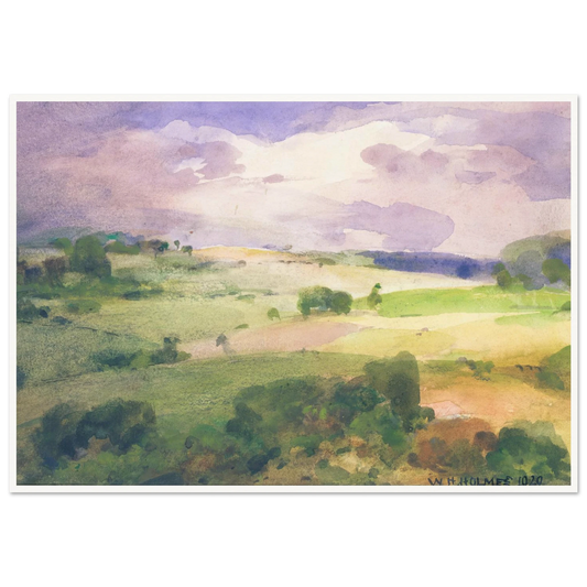 The Maryland Fields (1929) Art Print | William Henry Holmes - Framed Poster - 30x40 cm / 12x16″ - Black frame