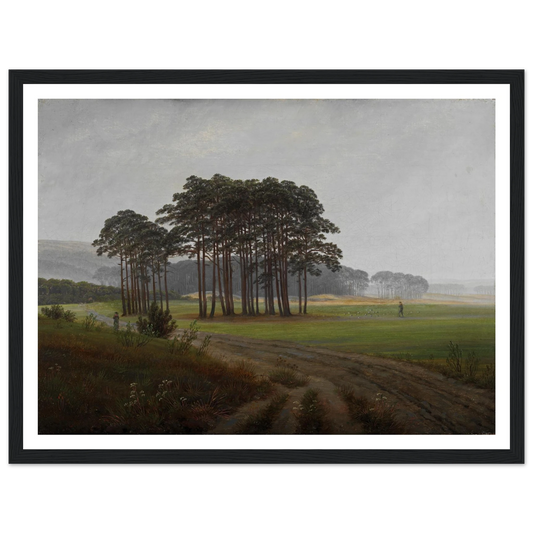 The Midday Art Print | Caspar David Friedrich - Framed Poster - 30x40 cm / 12x16″ - Black frame