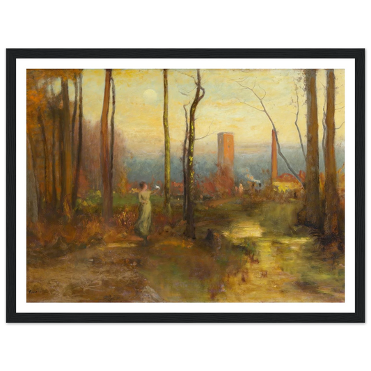 The Mill Stream, Montclair, New Jersey (c. 1888) Art Print | George Inness - Framed Poster - 30x40 cm / 12x16″ - Black frame