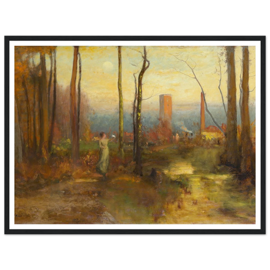 The Mill Stream, Montclair, New Jersey (c. 1888) Art Print | George Inness - Framed Poster - 30x40 cm / 12x16″ - Black frame