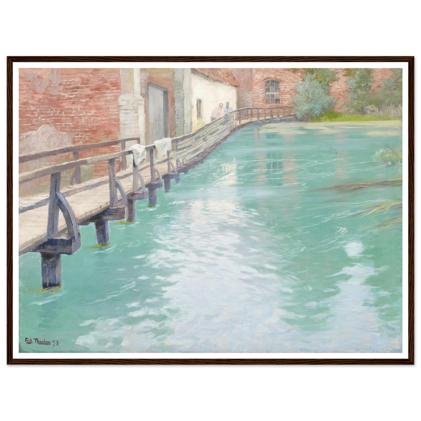 The Mills at Montreuil-sur-Mer, Normandy (1891) Art Print | Frits Thaulow - Framed Poster - 30x40 cm / 12x16″ - Black frame