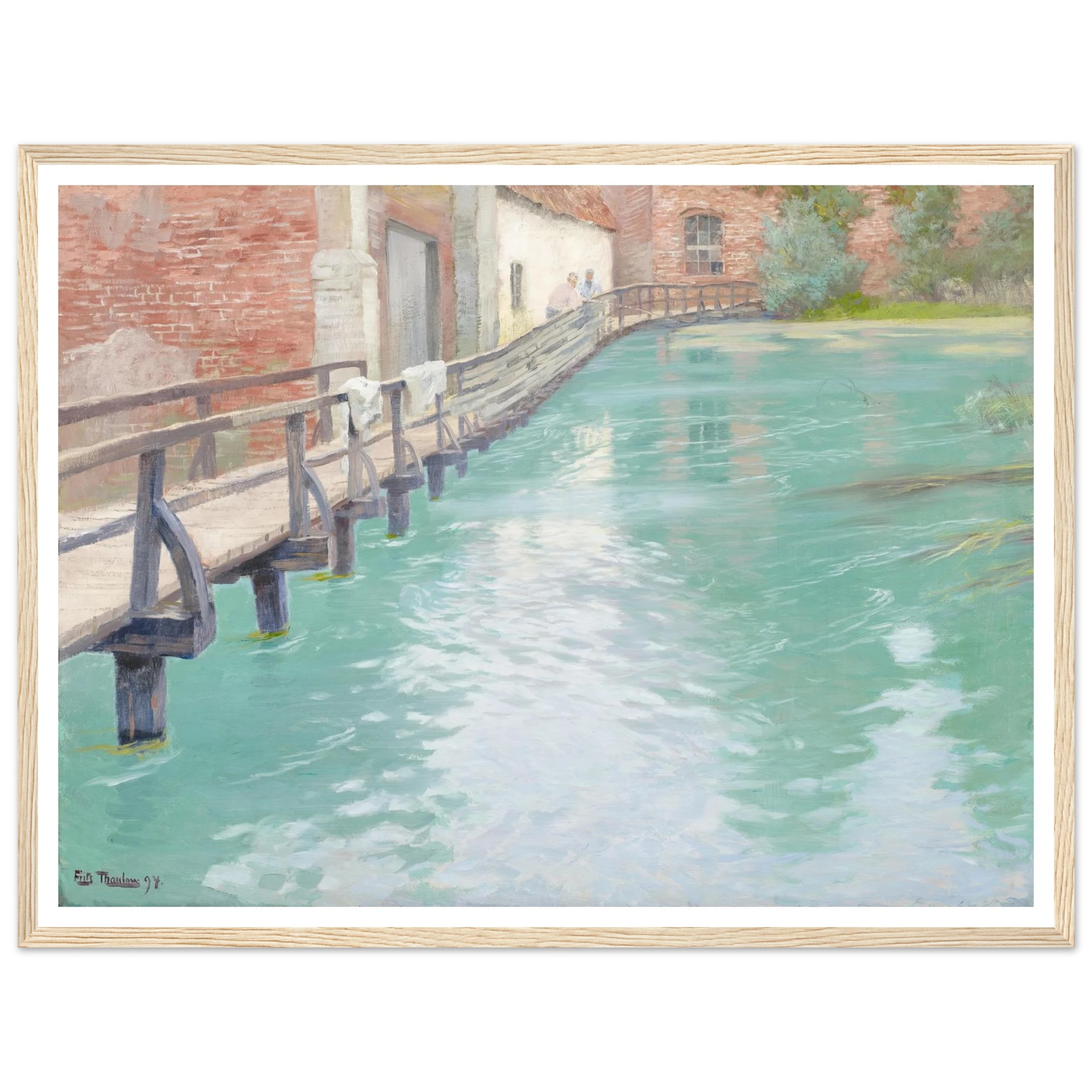 The Mills at Montreuil-sur-Mer, Normandy (1891) Art Print | Frits Thaulow - Framed Poster - 30x40 cm / 12x16″ - Black frame
