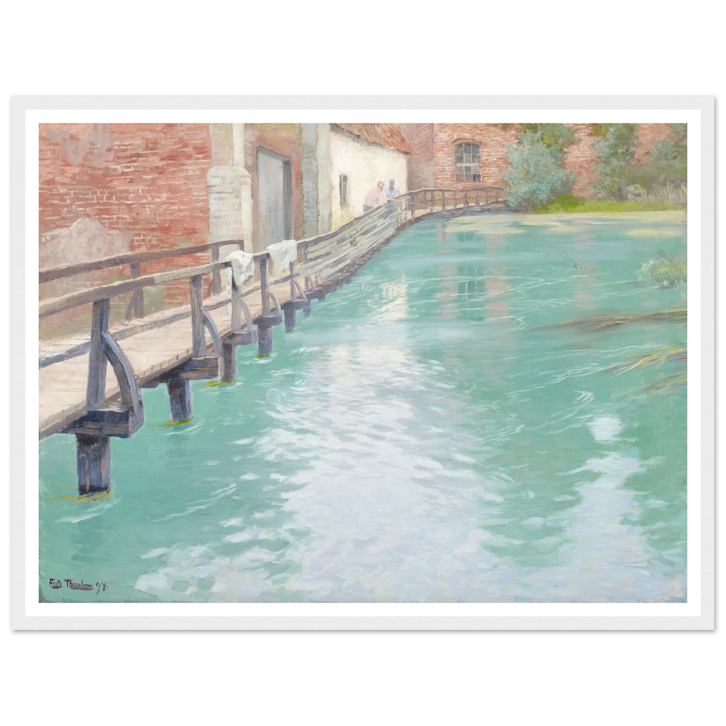 The Mills at Montreuil-sur-Mer, Normandy (1891) Art Print | Frits Thaulow - Framed Poster - 30x40 cm / 12x16″ - Black frame